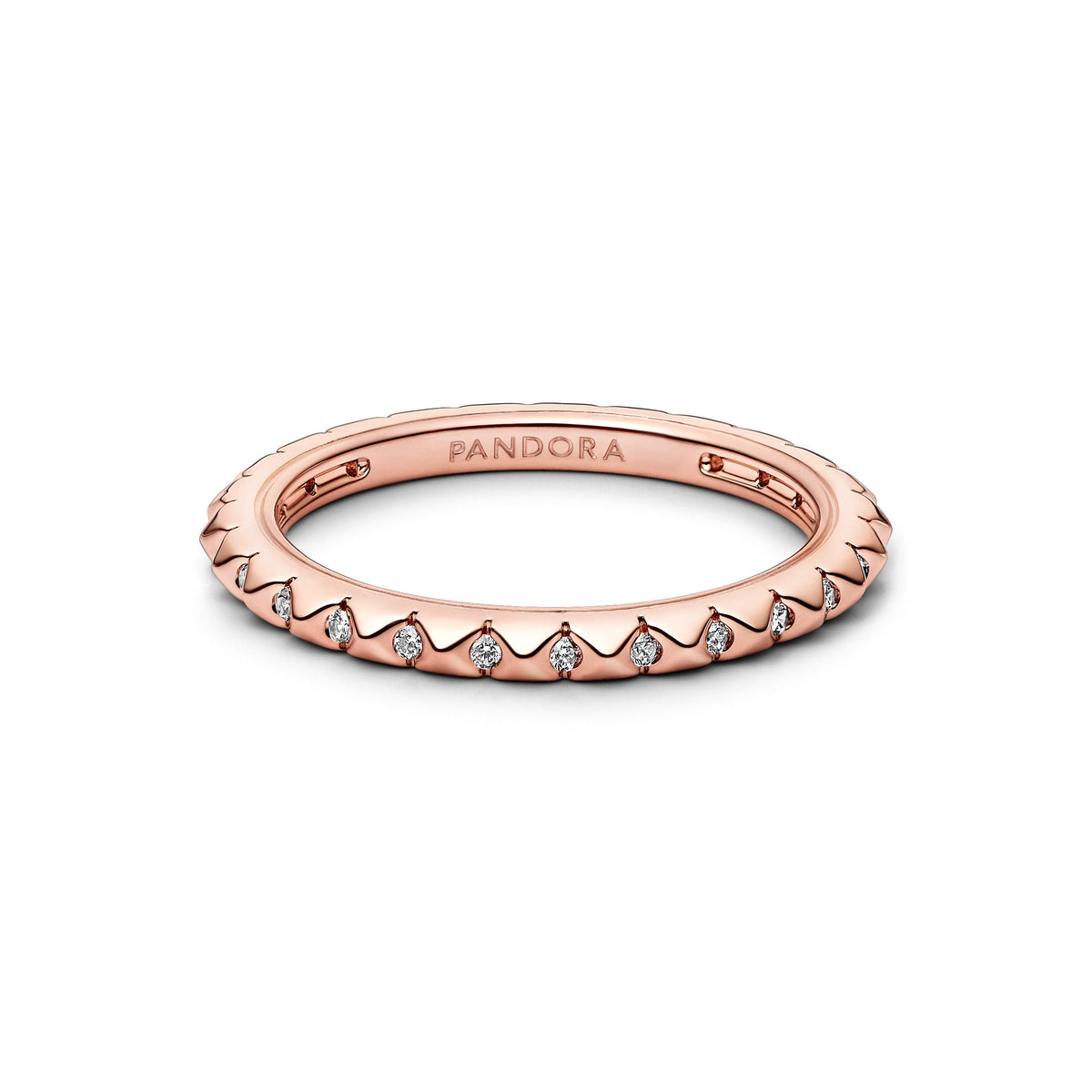 Ring – 14k Rose Gold-Plated – Pandora ME Pyramids - 14k Rose Gold Plated