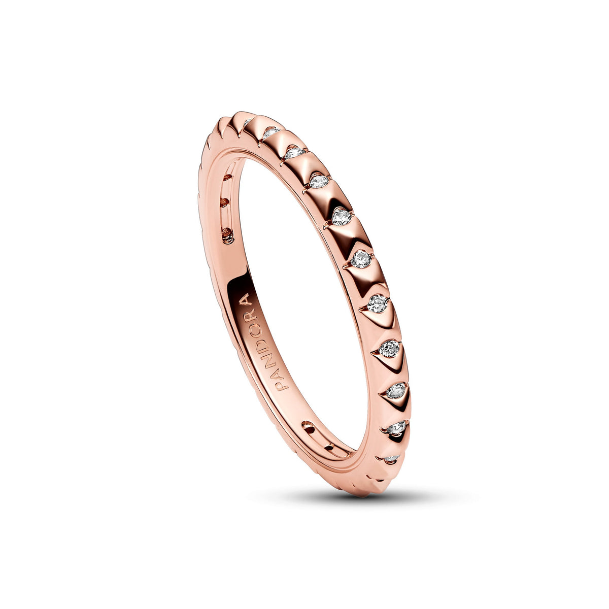Ring – 14k Rose Gold-Plated – Pandora ME Pyramids - 14k Rose Gold Plated