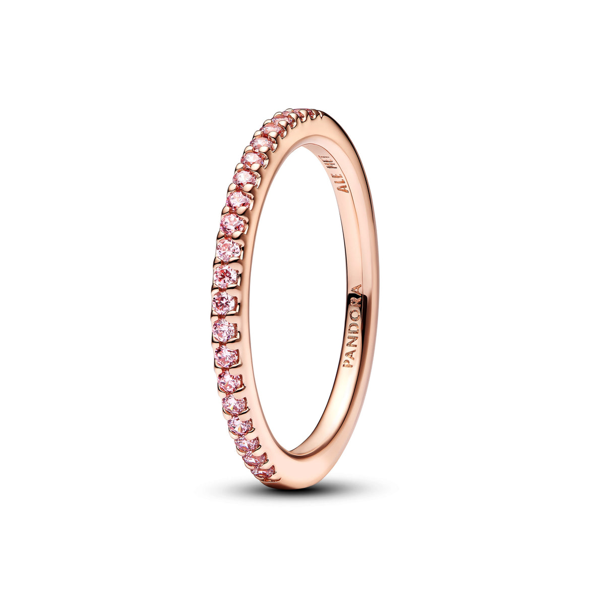 Ring – 14k Rose Gold-Plated – Sparkling Pink Band