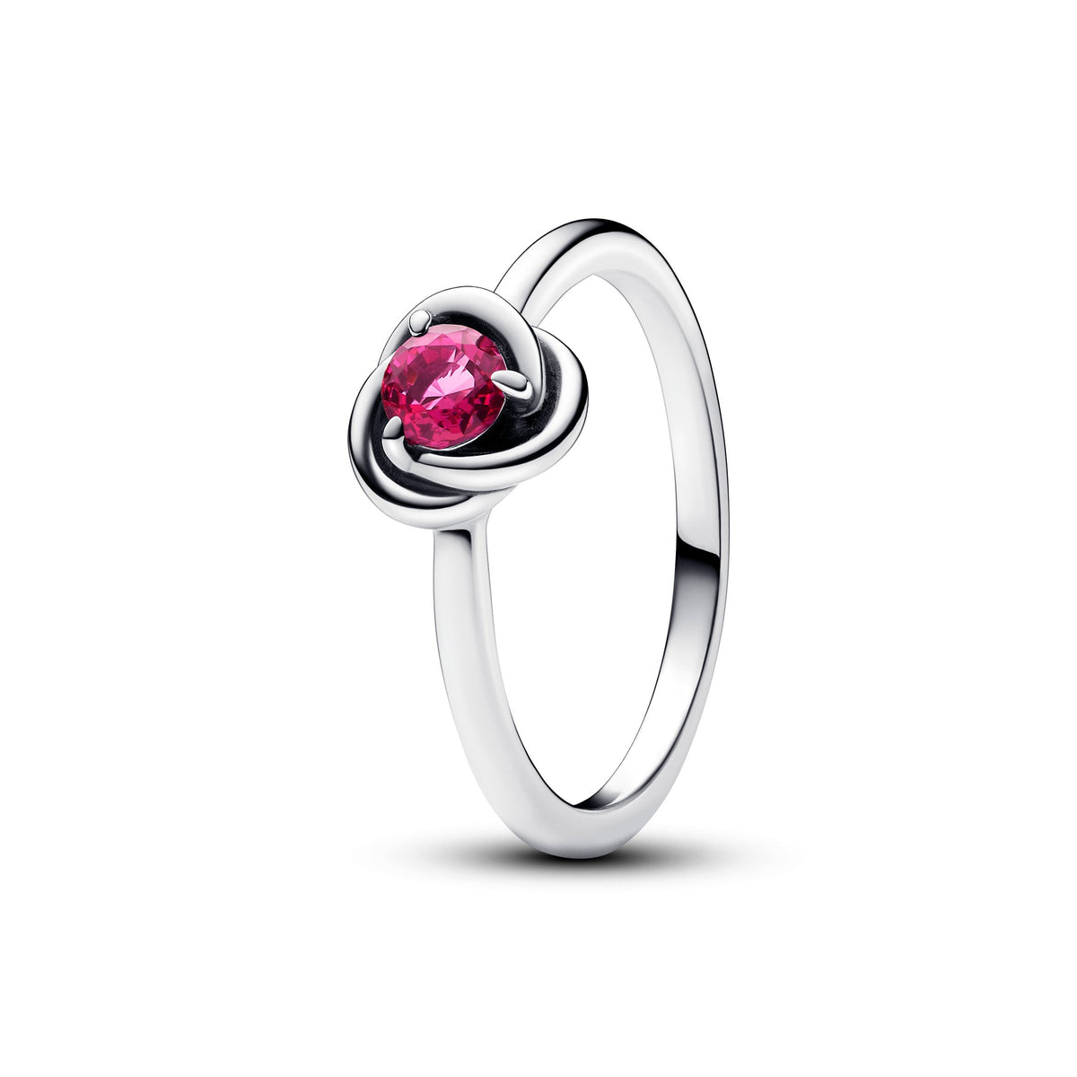 Ring – Sterling Silver – Pink Eternity Circle