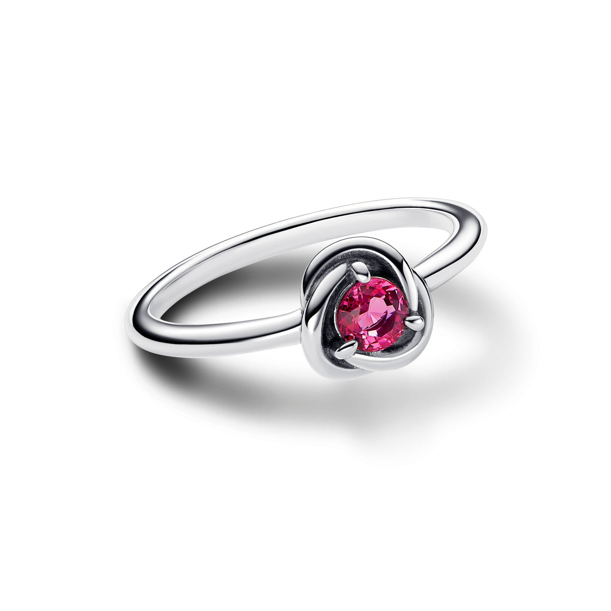 Ring – Sterling Silver – Pink Eternity Circle