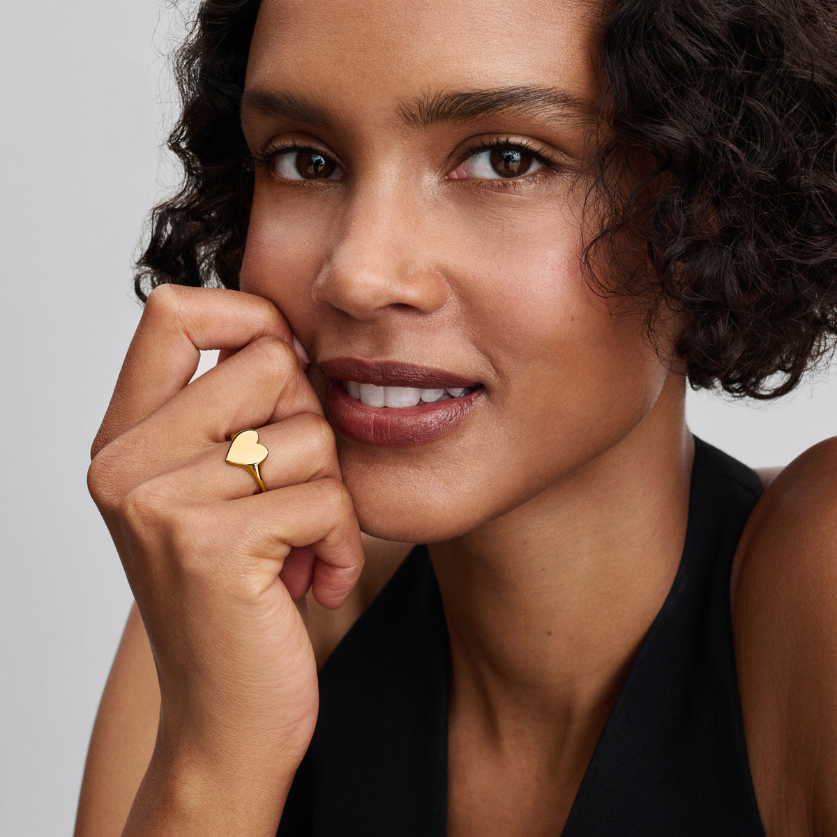 Ring – 14k Gold-Plated – Engravable Heart