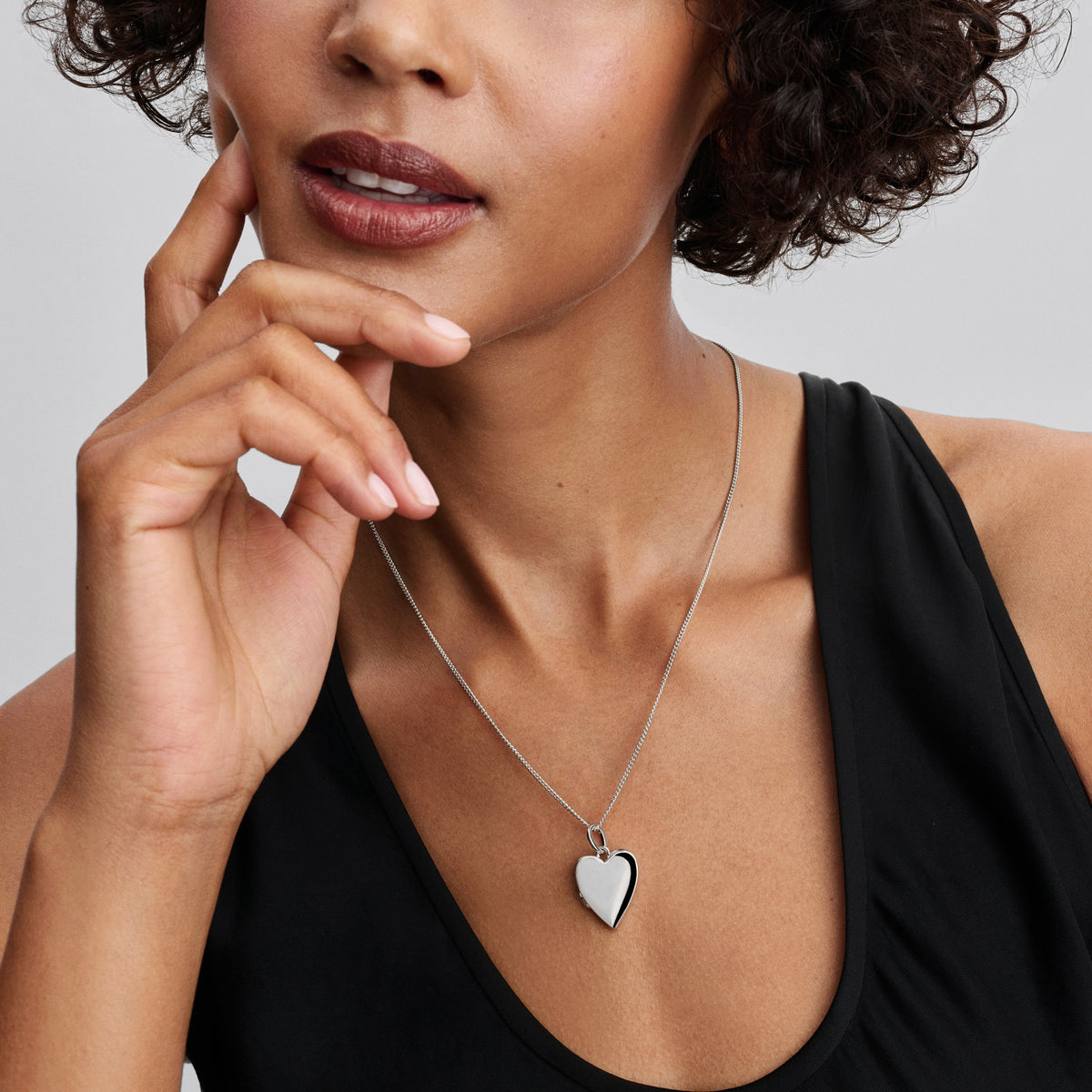 Pendant – Sterling Silver – Engravable Openable Heart Tag