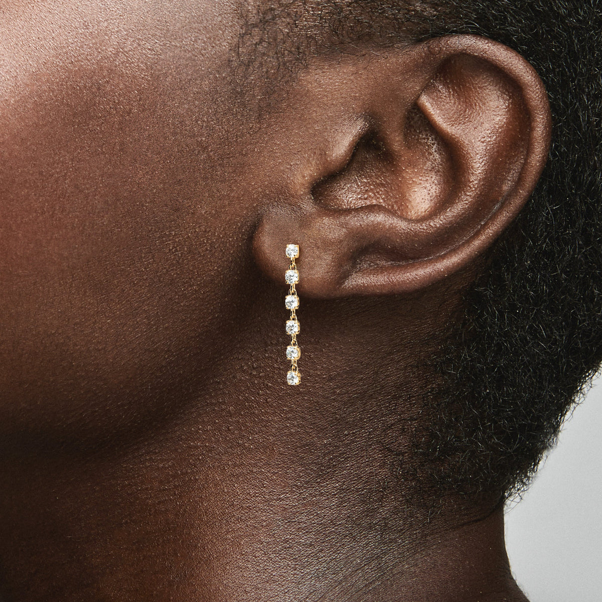 Drop Earrings – 14k Gold-Plated – Sparkling Stones