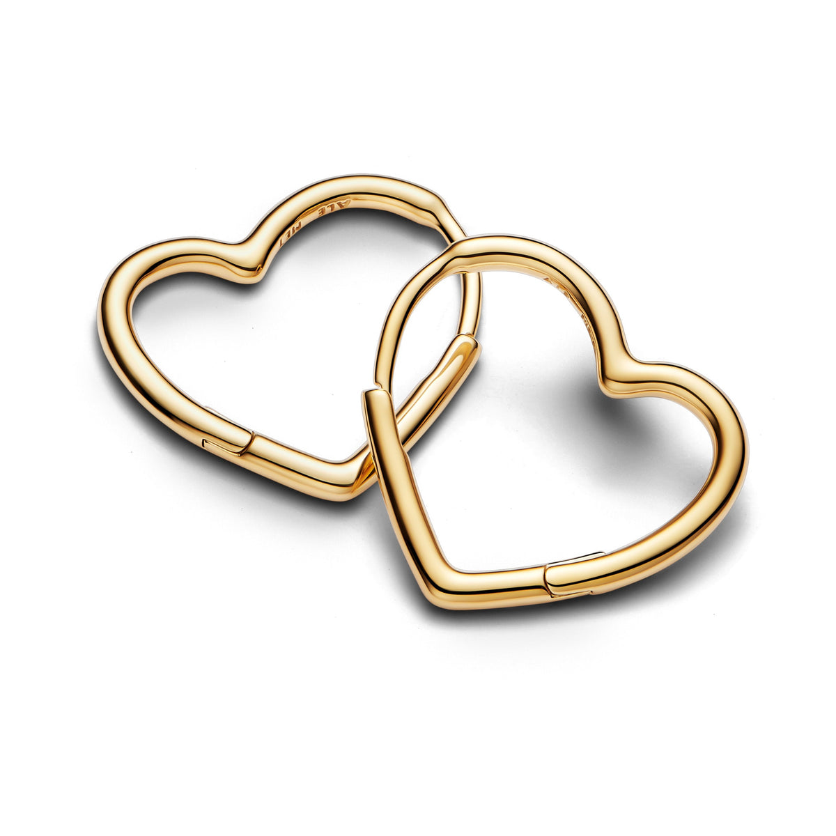 Hoop Earrings – 14k Gold-Plated – Asymmetrical Heart