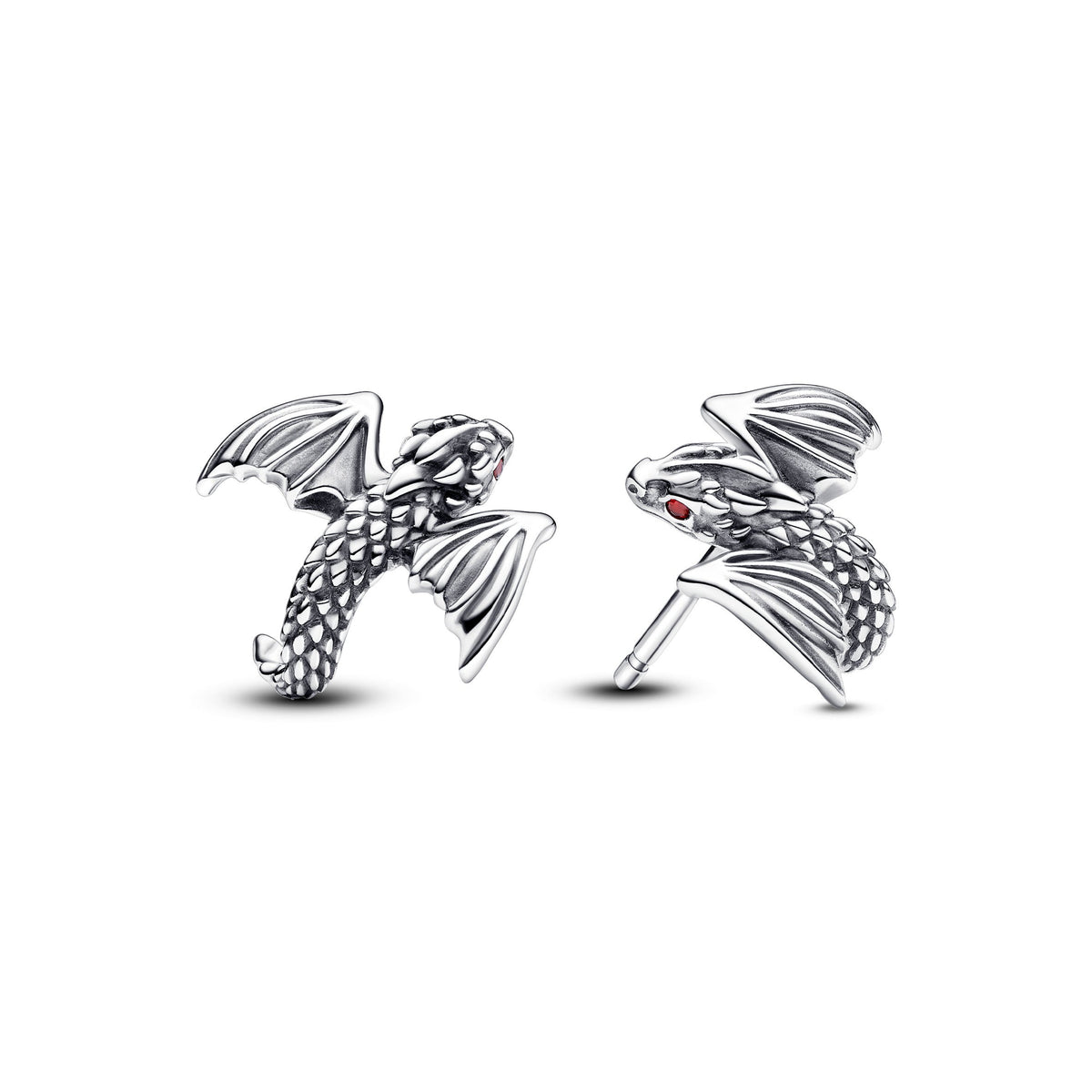 Stud Earrings – Sterling Silver – Game of Thrones Curved Dragon