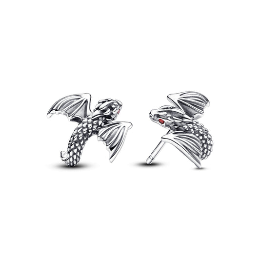 Stud Earrings – Sterling Silver – Game of Thrones Curved Dragon