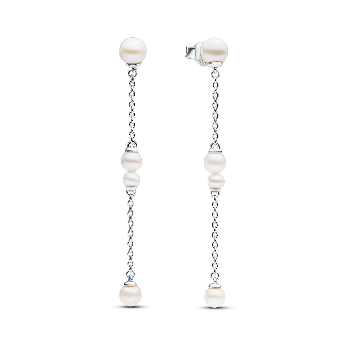 Drop Earrings – Sterling Silver – Treated Freshwater Cultured Pearl