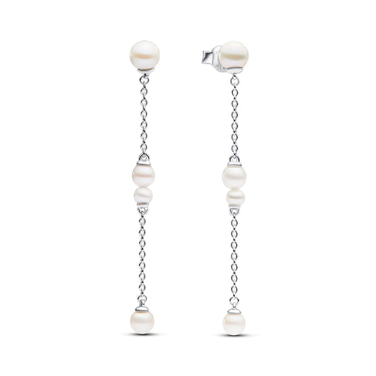 Drop Earrings – Sterling Silver – Treated Freshwater Cultured Pearl