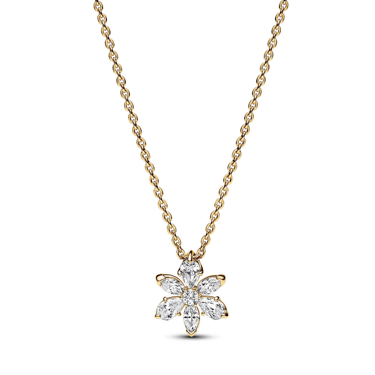 Pendant Necklace – 14k Gold-Plated – Sparkling Herbarium Cluster