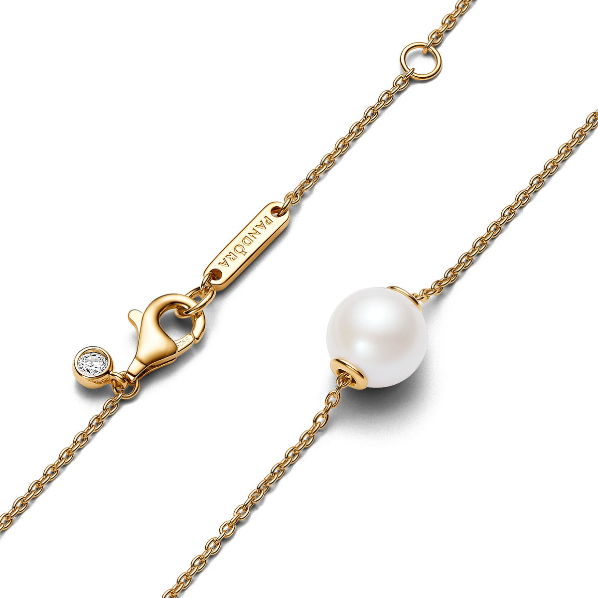 Necklace – 14k Gold-Plated – Treated Freshwater Cultured Pearl Collier