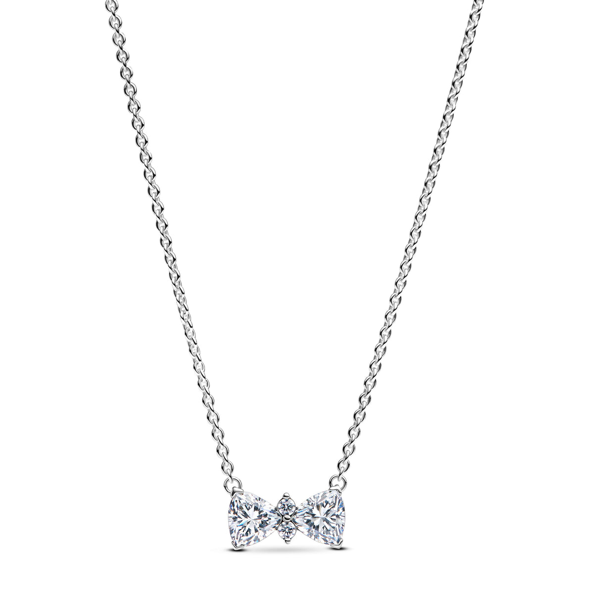 Necklace – Sterling Silver – Sparkling Bow