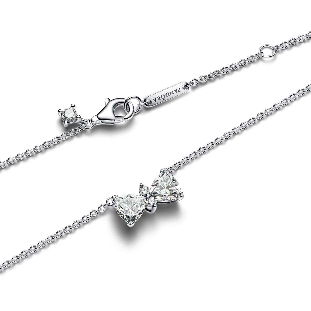 Necklace – Sterling Silver – Sparkling Bow