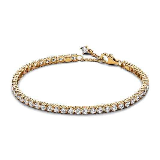 Bracelet – 14k Gold-Plated – Sparkling Tennis