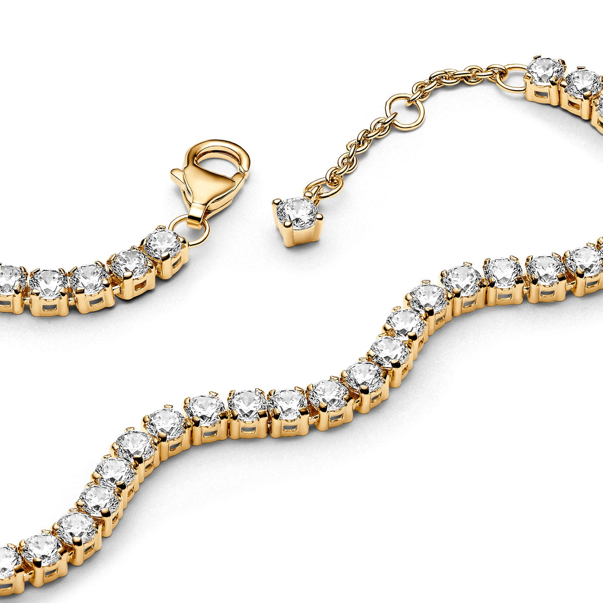 Bracelet – 14k Gold-Plated – Sparkling Tennis
