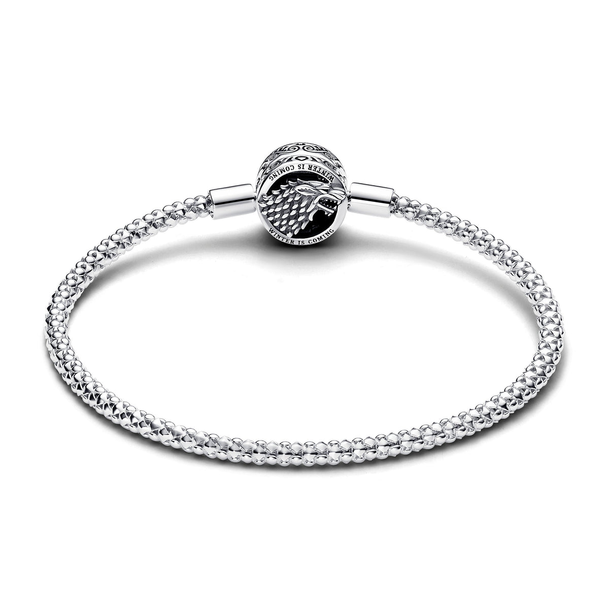 Chain Bracelet – 14k Gold-Plated – Game of Thrones House Sigil Clasp Pandora Moments Studded