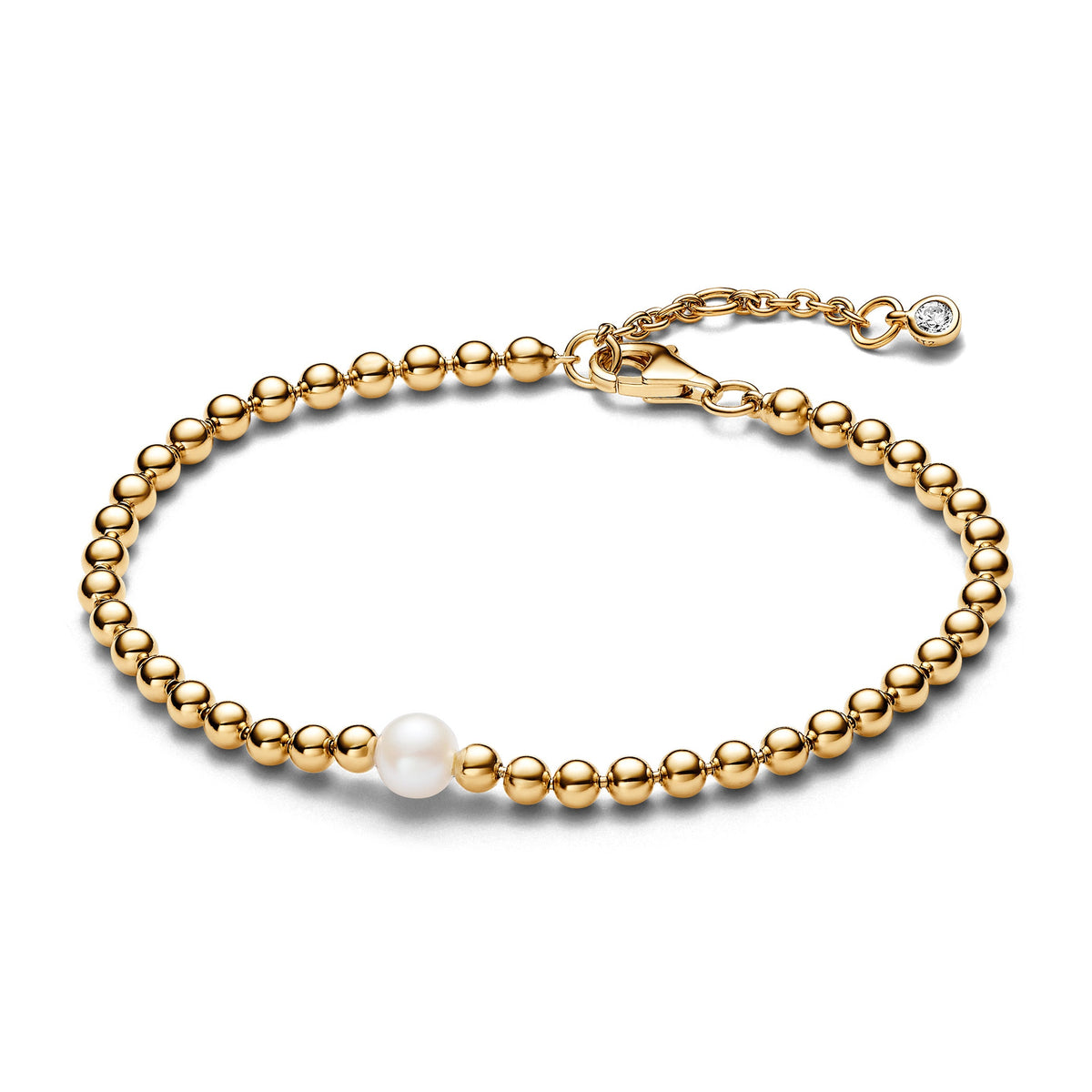 Bracelet – 14k Gold-Plated – Treated Freshwater Cultured Pearl & Beads