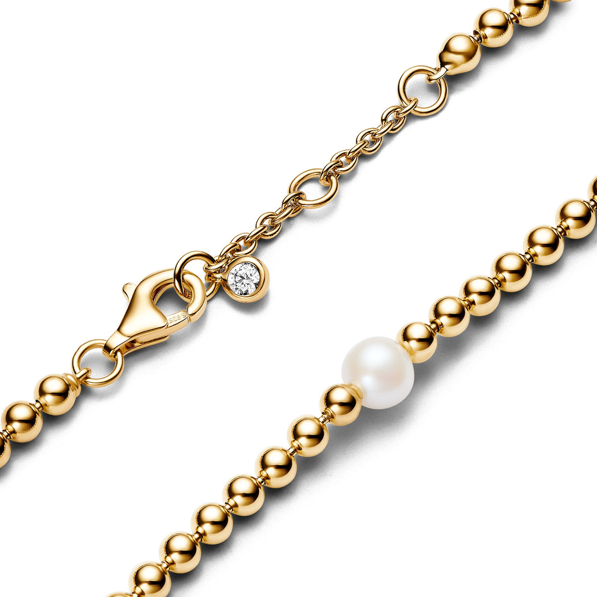 Bracelet – 14k Gold-Plated – Treated Freshwater Cultured Pearl & Beads
