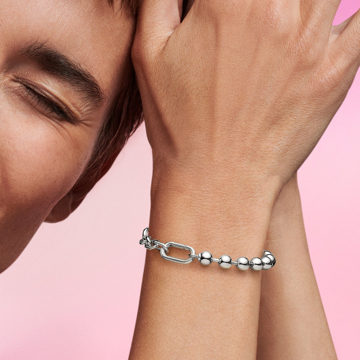 Chain Bracelet – Sterling Silver – Pandora ME Metal Bead & Link