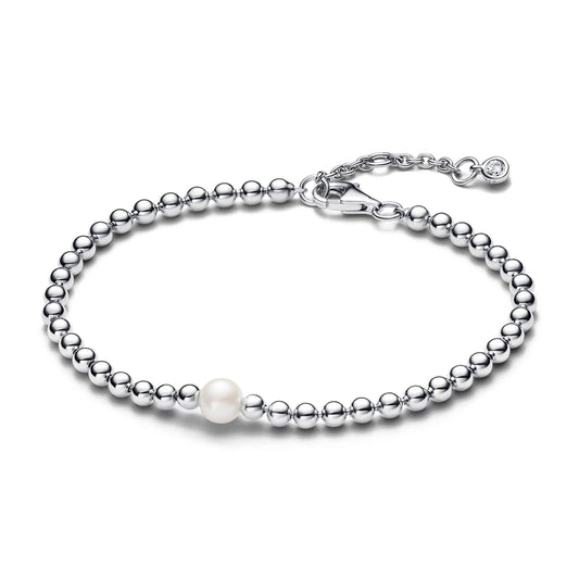 Bracelet – Sterling Silver – Treated Freshwater Cultured Pearl & Beads
