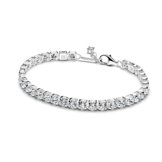 Bracelet – Sterling Silver – Sparkling Bold Tennis