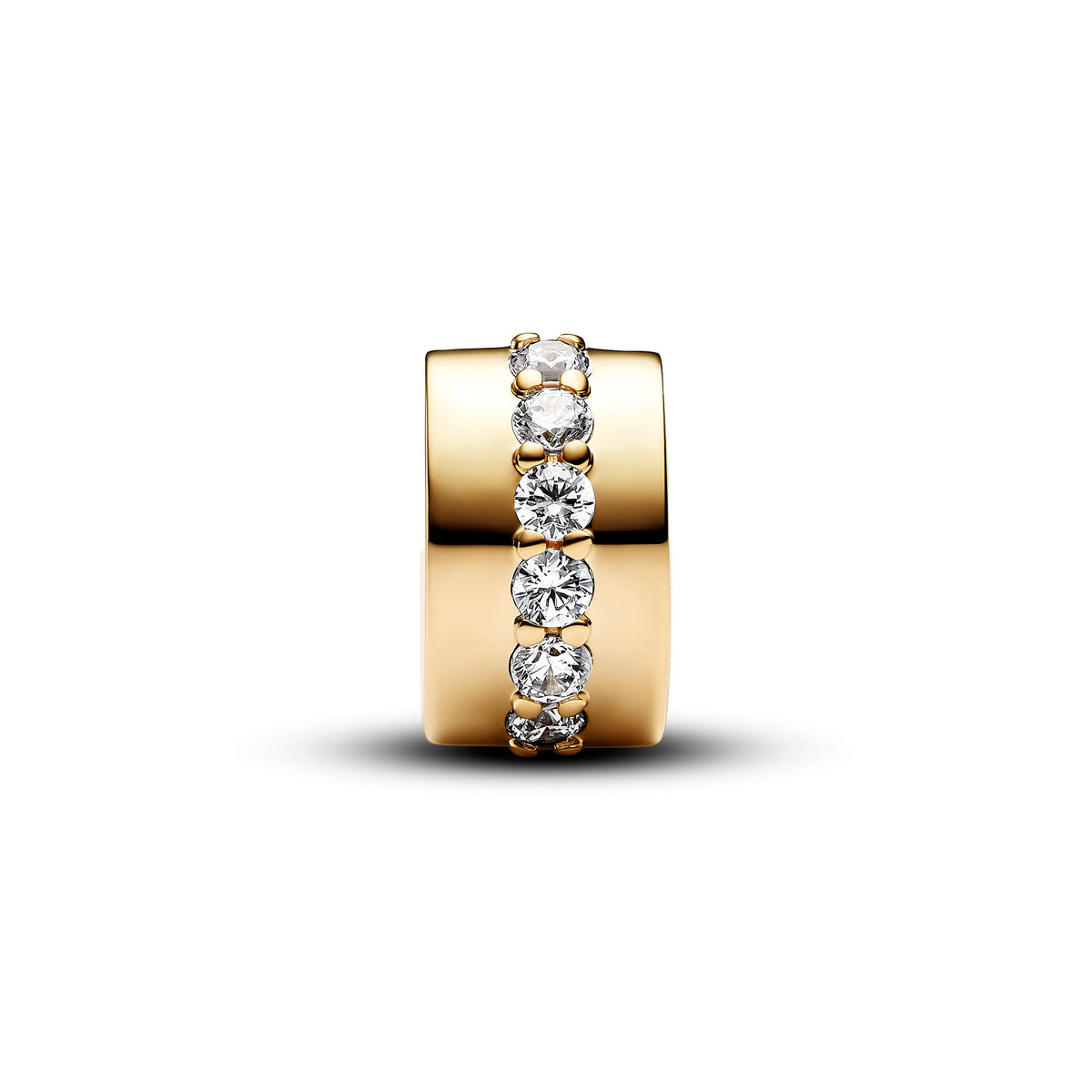 Clip Charm – 14k Gold-Plated – Clear Sparkling Row