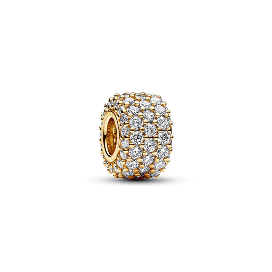 Charm – 14k Gold-Plated – Sparkling Pavé Triple-row