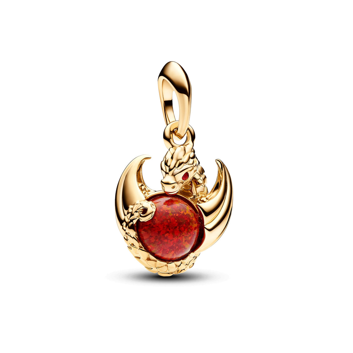 Dangle Charm – 14k Gold-Plated – Game of Thrones Dragon Fire