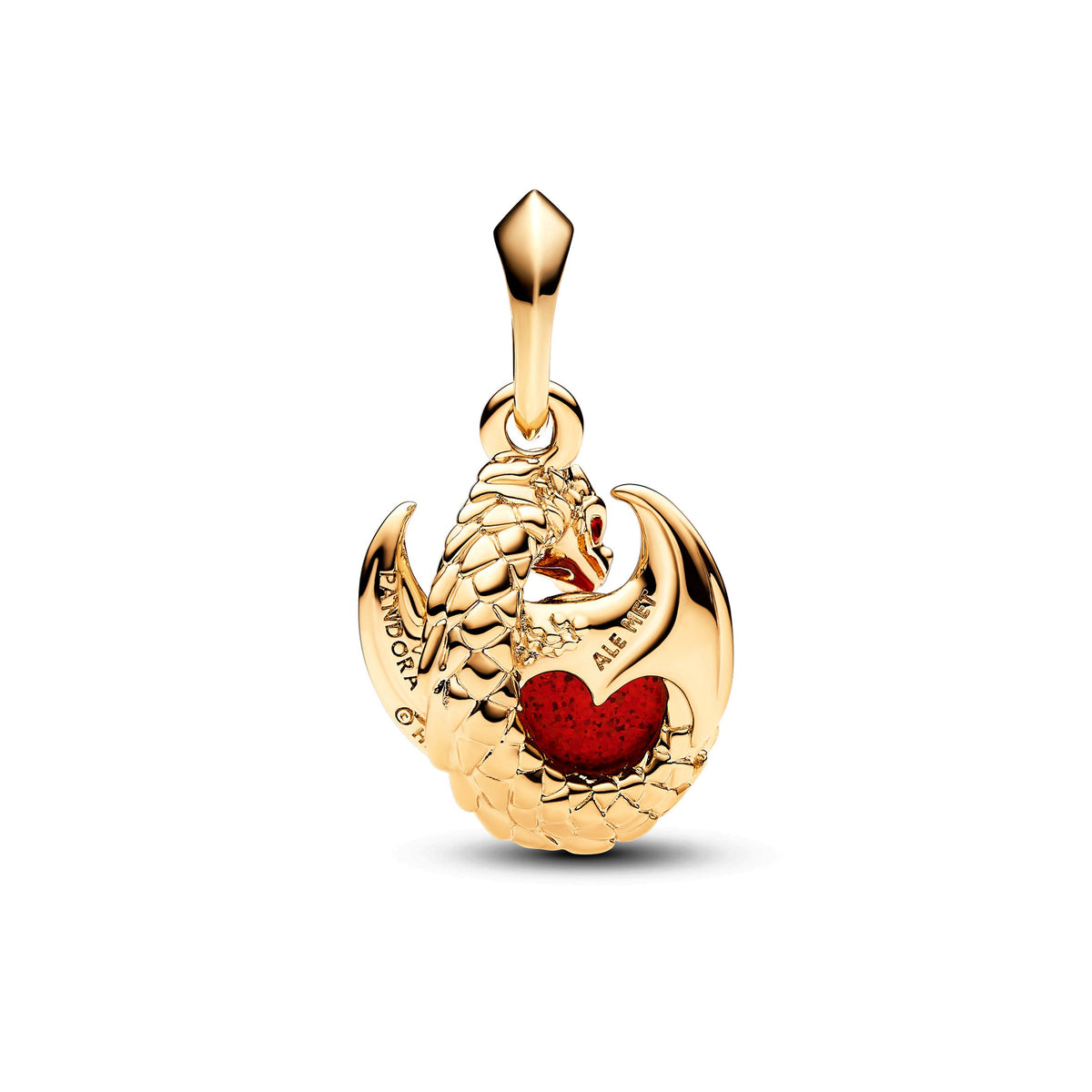Dangle Charm – 14k Gold-Plated – Game of Thrones Dragon Fire