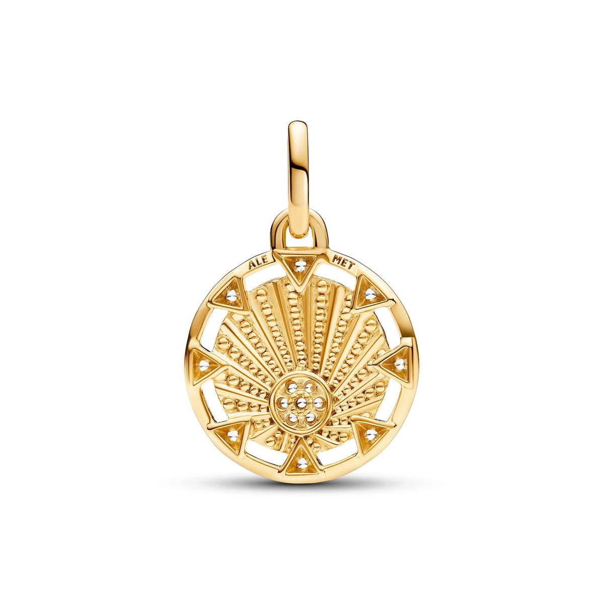 Charm – 14k Gold-Plated – Pandora ME Power of the Light Sun Medallion