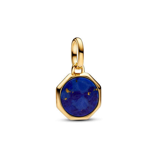 Charm – 14k Gold-Plated – Blue Engravable Mini Medallion
