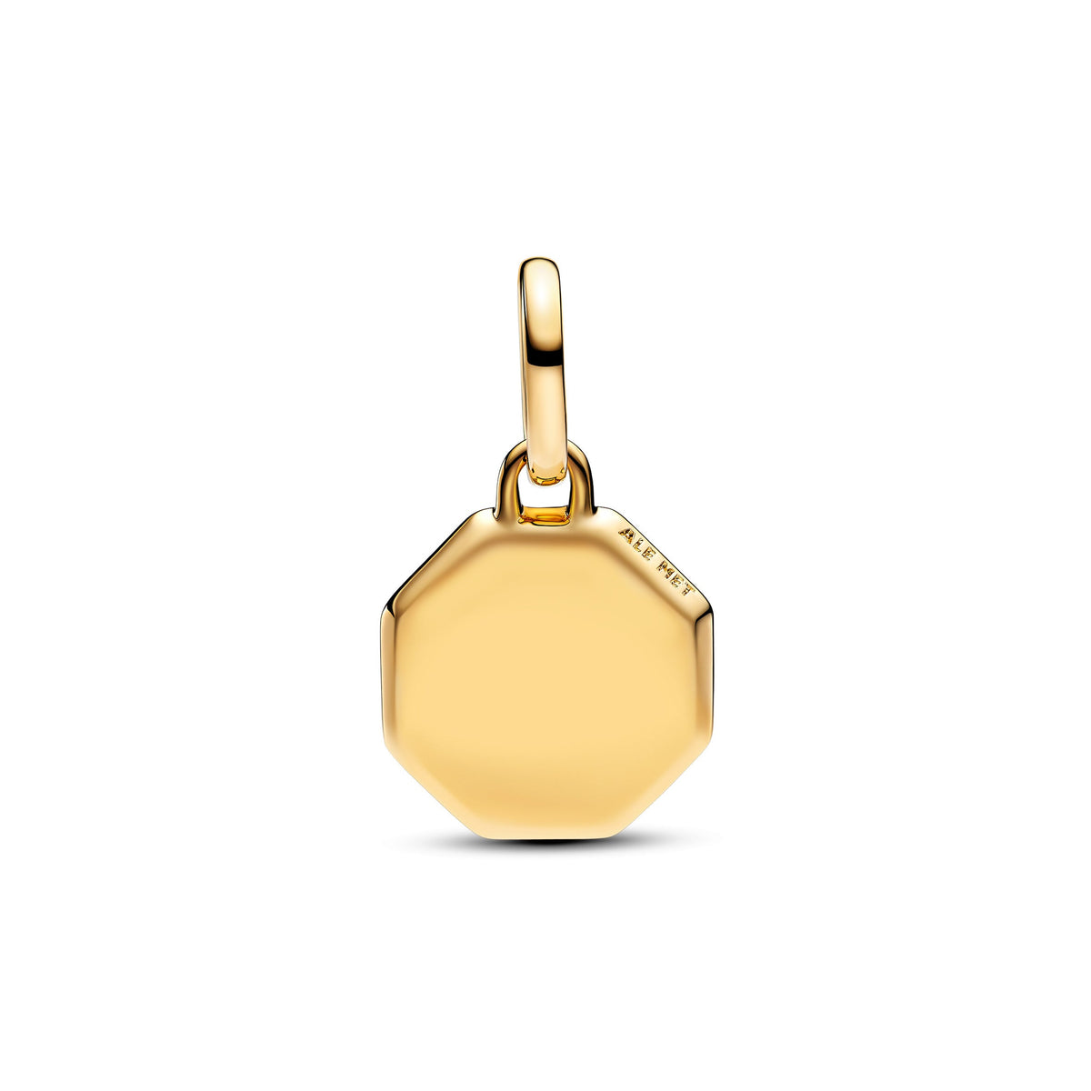 Charm – 14k Gold-Plated – Blue Engravable Mini Medallion