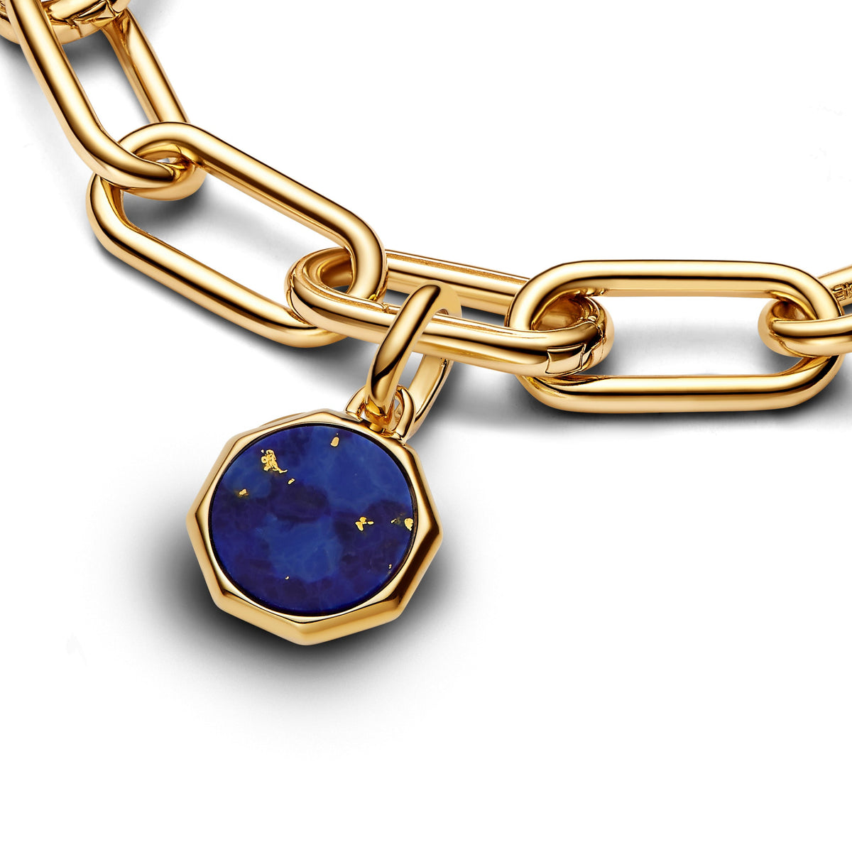 Charm – 14k Gold-Plated – Blue Engravable Mini Medallion