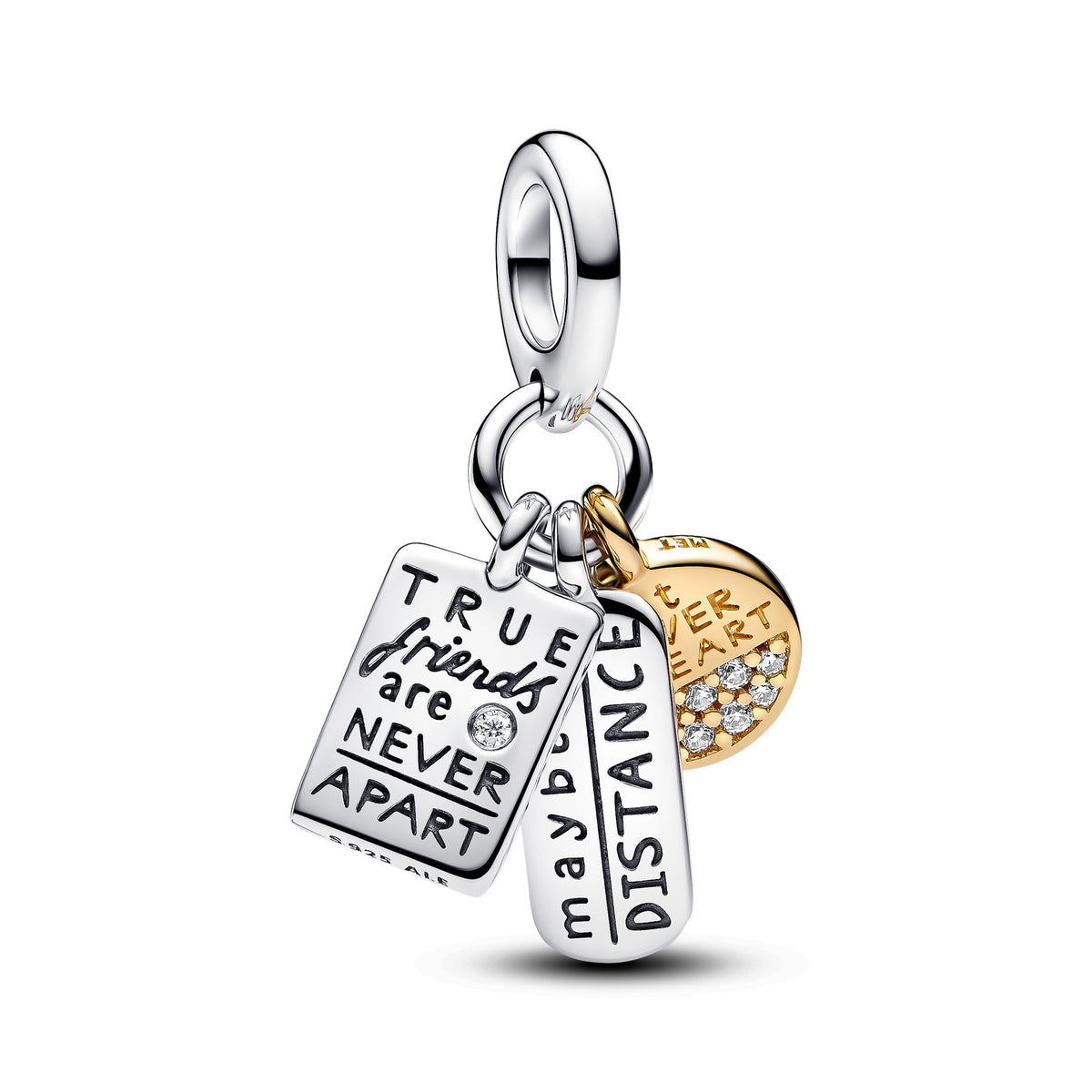 Dangle Charm – 14k Gold-Plated – Friendship Triple