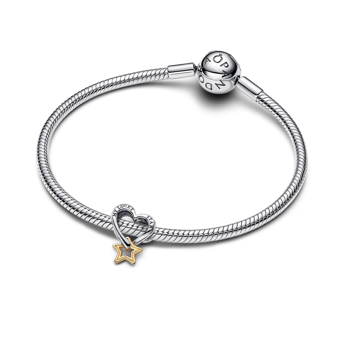 Charm – 14k Gold-Plated – Lucky Star & Heart