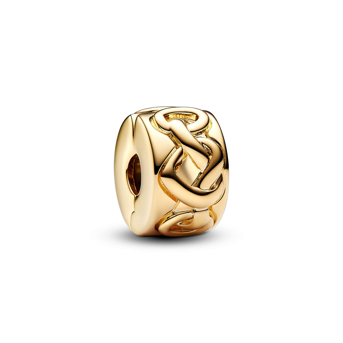 Clip Charm – 14k Gold-Plated – Knotted Hearts