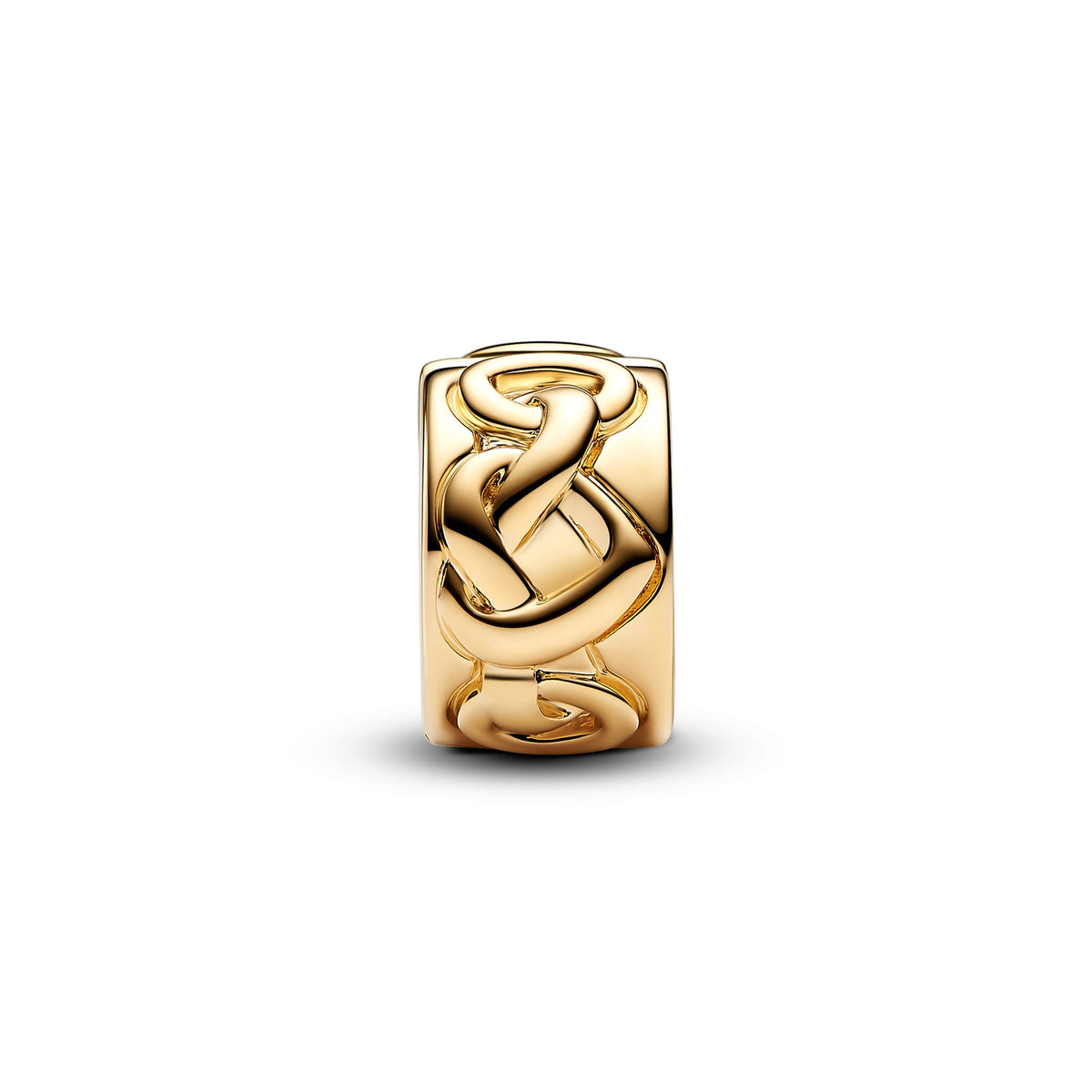 Clip Charm – 14k Gold-Plated – Knotted Hearts