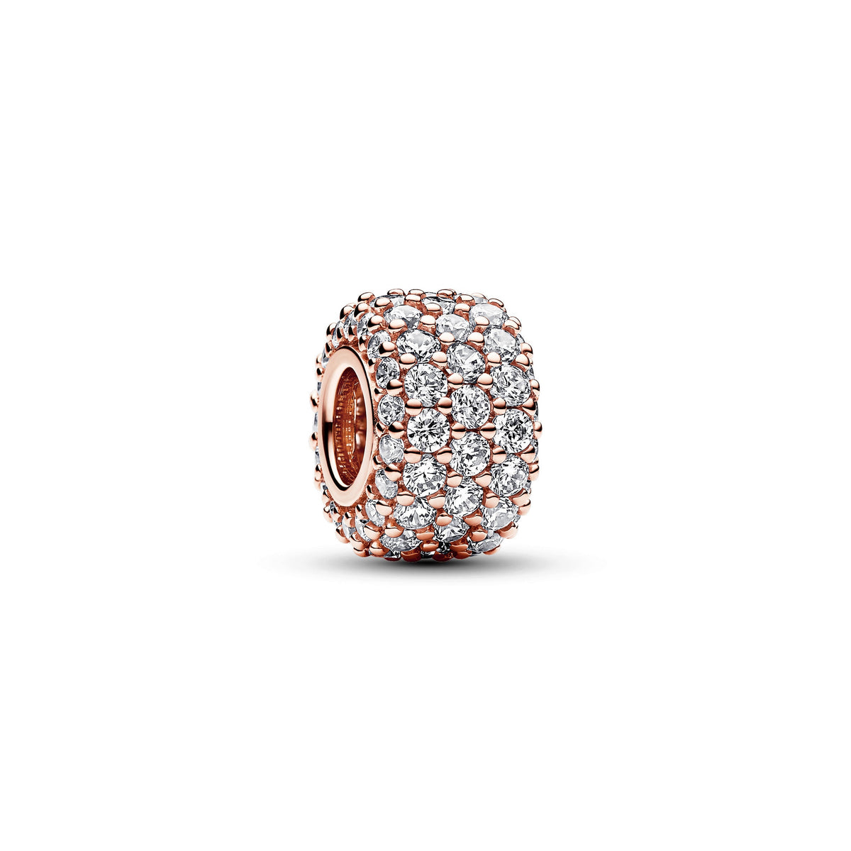 Charm – 14k Rose Gold-Plated – Sparkling Pavé Triple-row in 14k Rose Gold-Plated