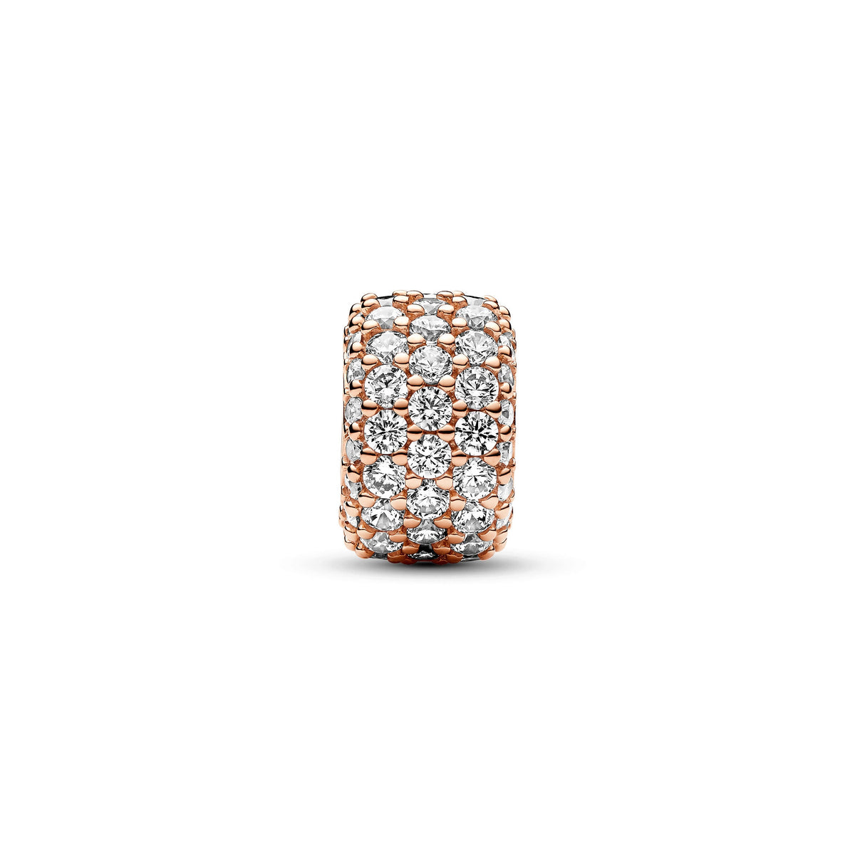 Charm – 14k Rose Gold-Plated – Sparkling Pavé Triple-row in 14k Rose Gold-Plated