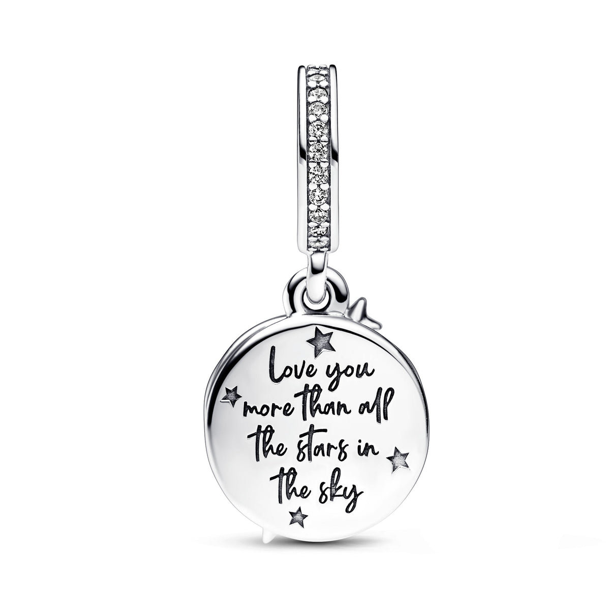 Dangle Charm – 14k Rose Gold-Plated – Two-tone Shooting Star Double