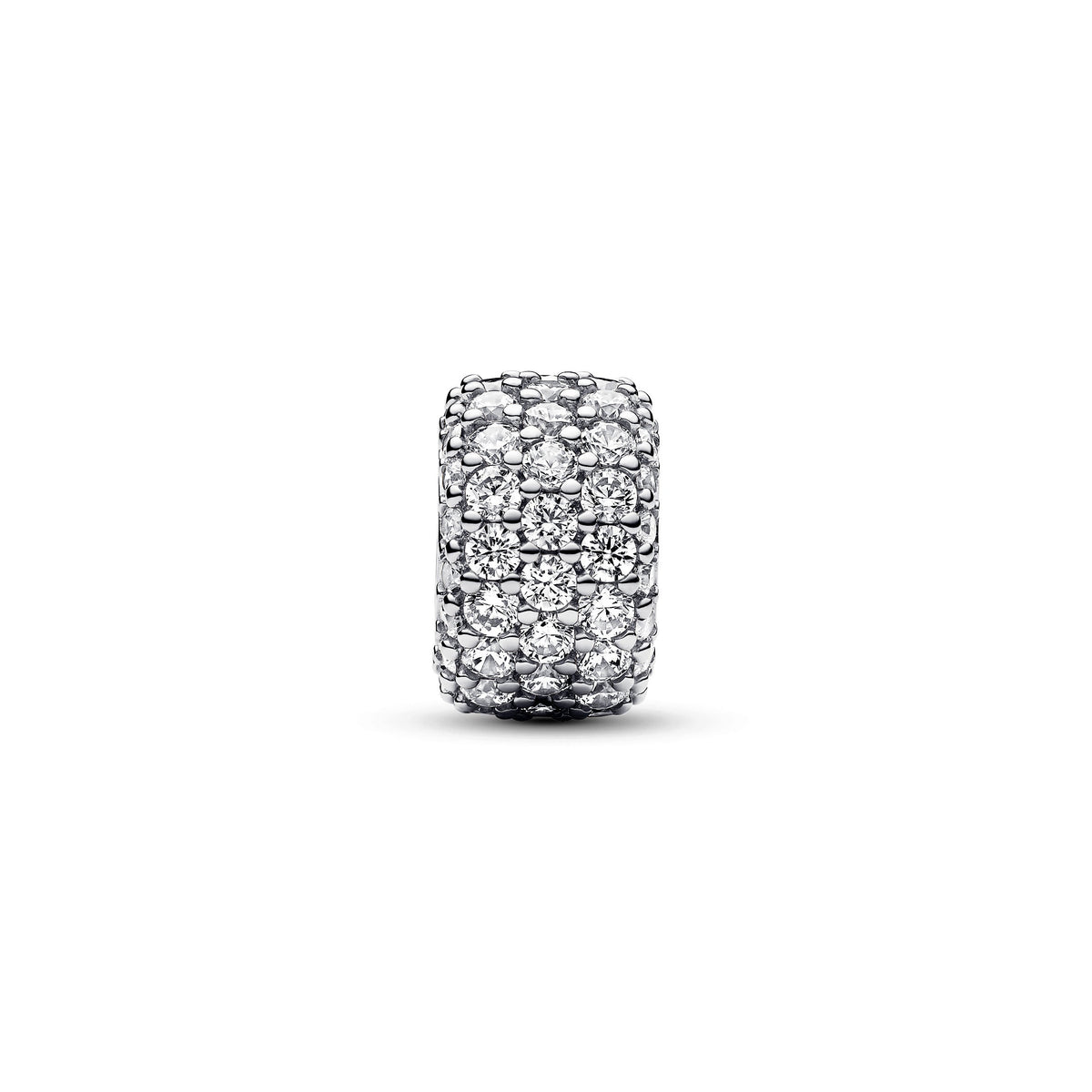 Charm – Sterling Silver – Sparkling Pavé Triple-row