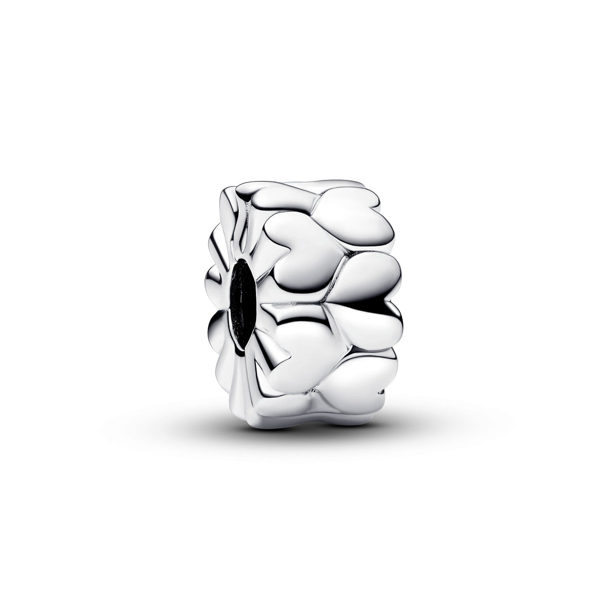 Clip Charm – Sterling Silver – Heart Pattern