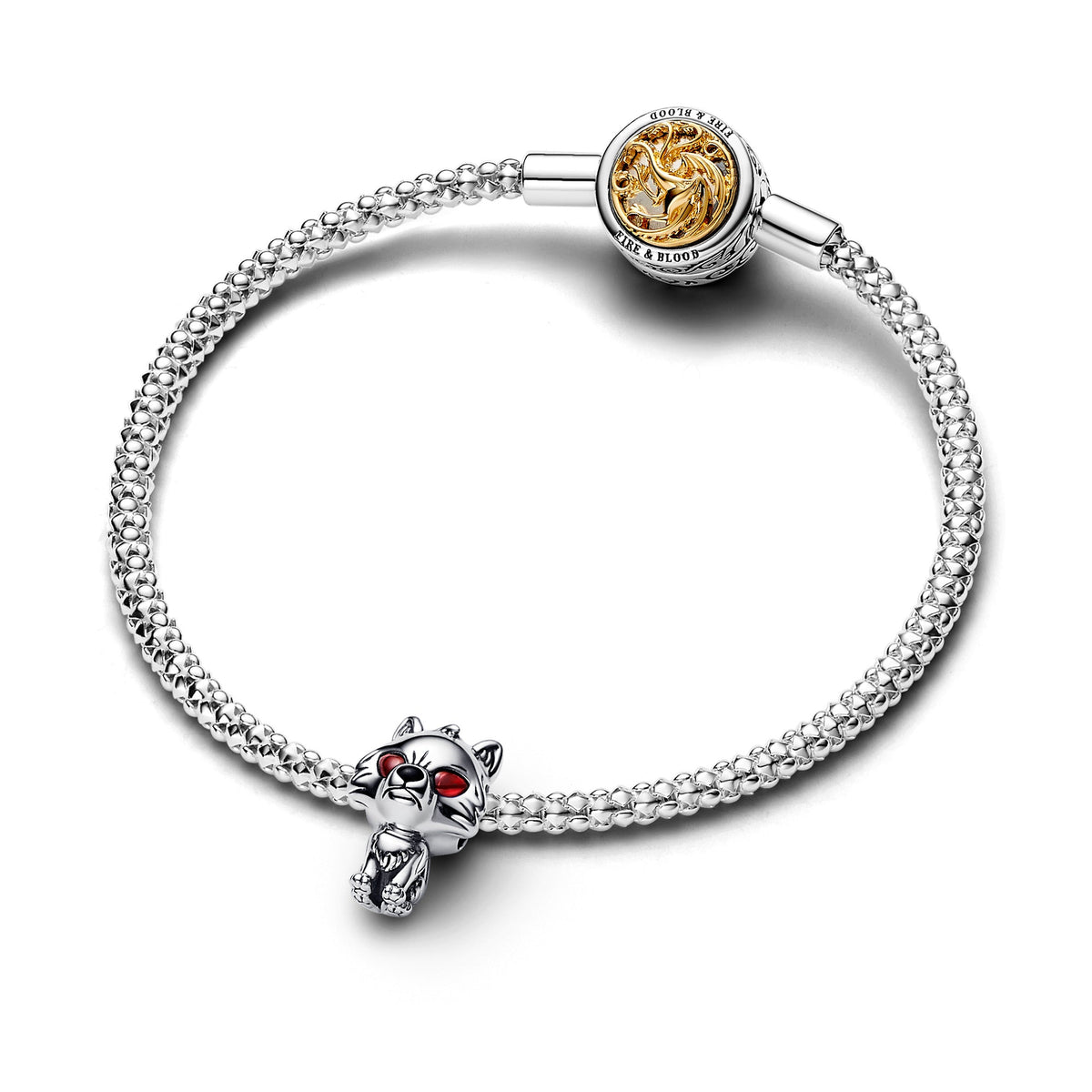 Charm – Sterling Silver – Game of Thrones Ghost Direwolf