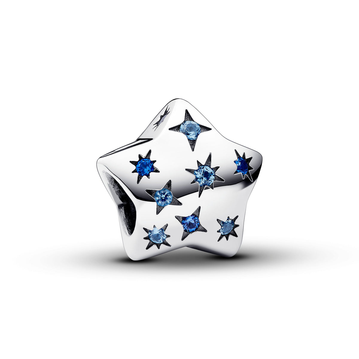 Charm – Sterling Silver – Bold Sparkling Star
