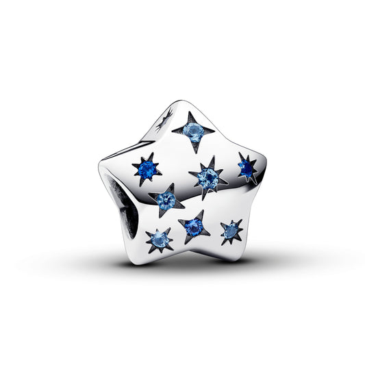 Charm – Sterling Silver – Bold Sparkling Star