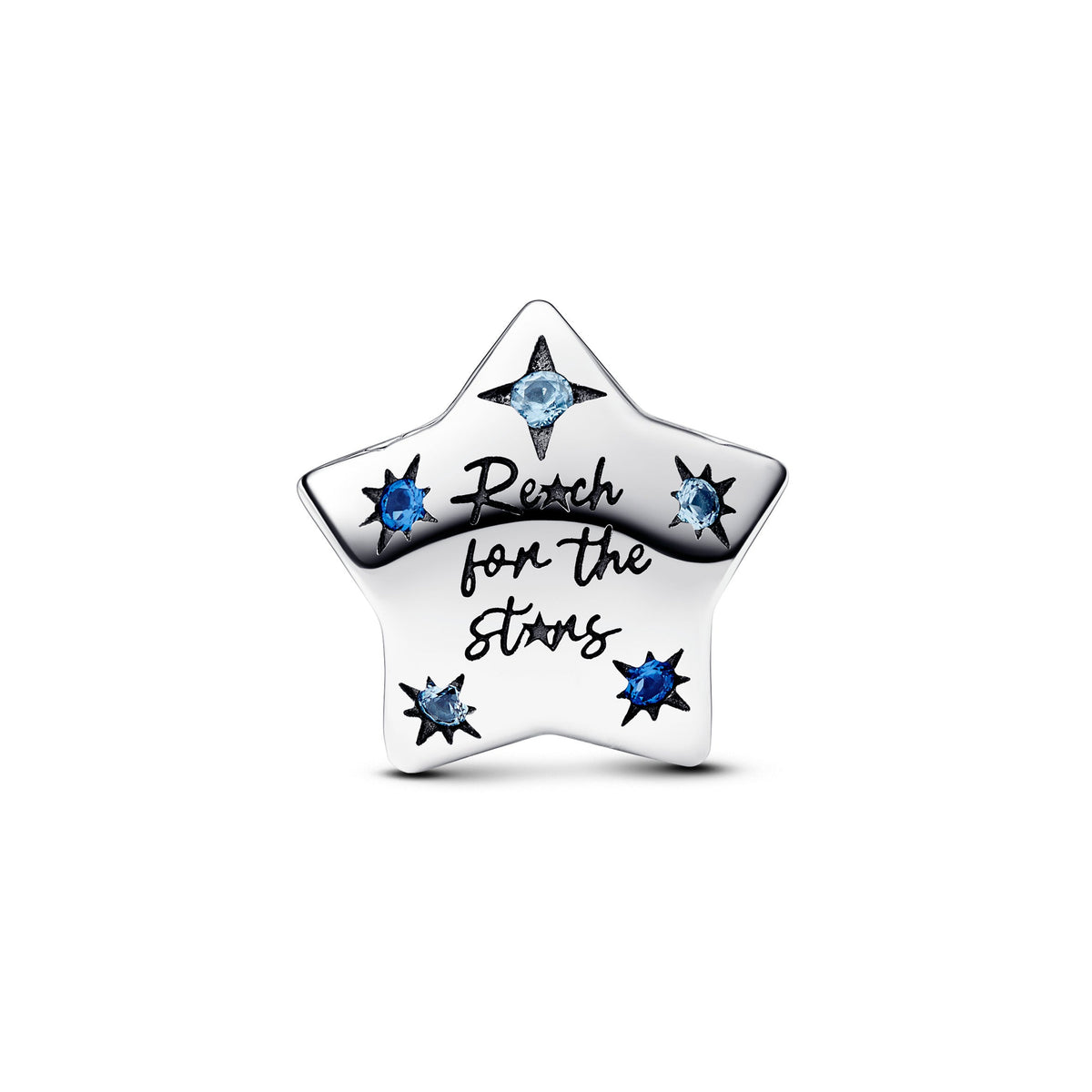 Charm – Sterling Silver – Bold Sparkling Star