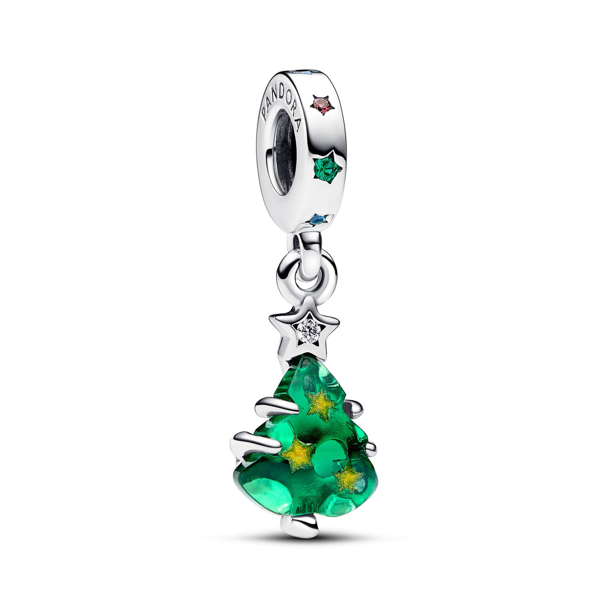 Dangle Charm – Sterling Silver – Sparkling Christmas Tree