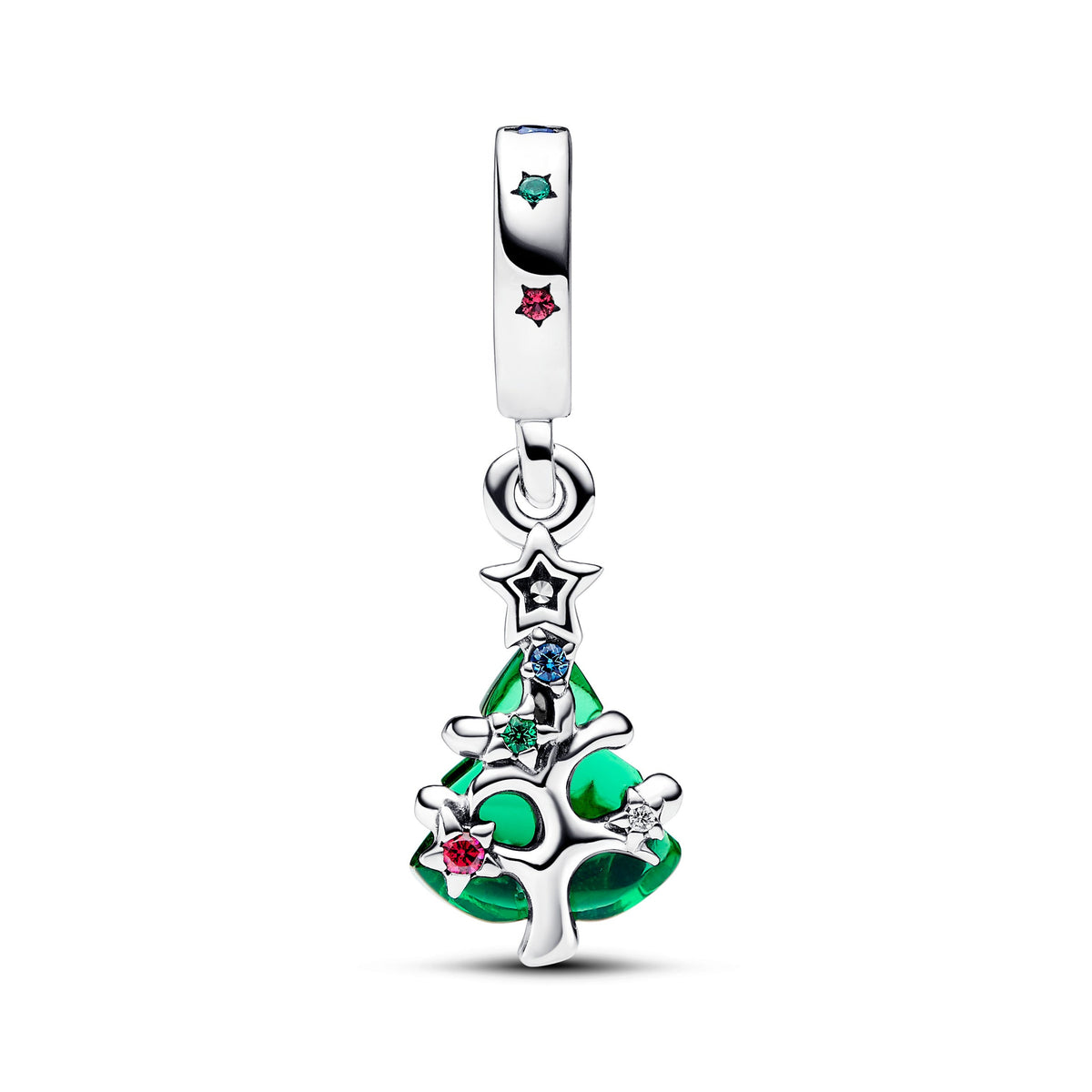 Dangle Charm – Sterling Silver – Sparkling Christmas Tree