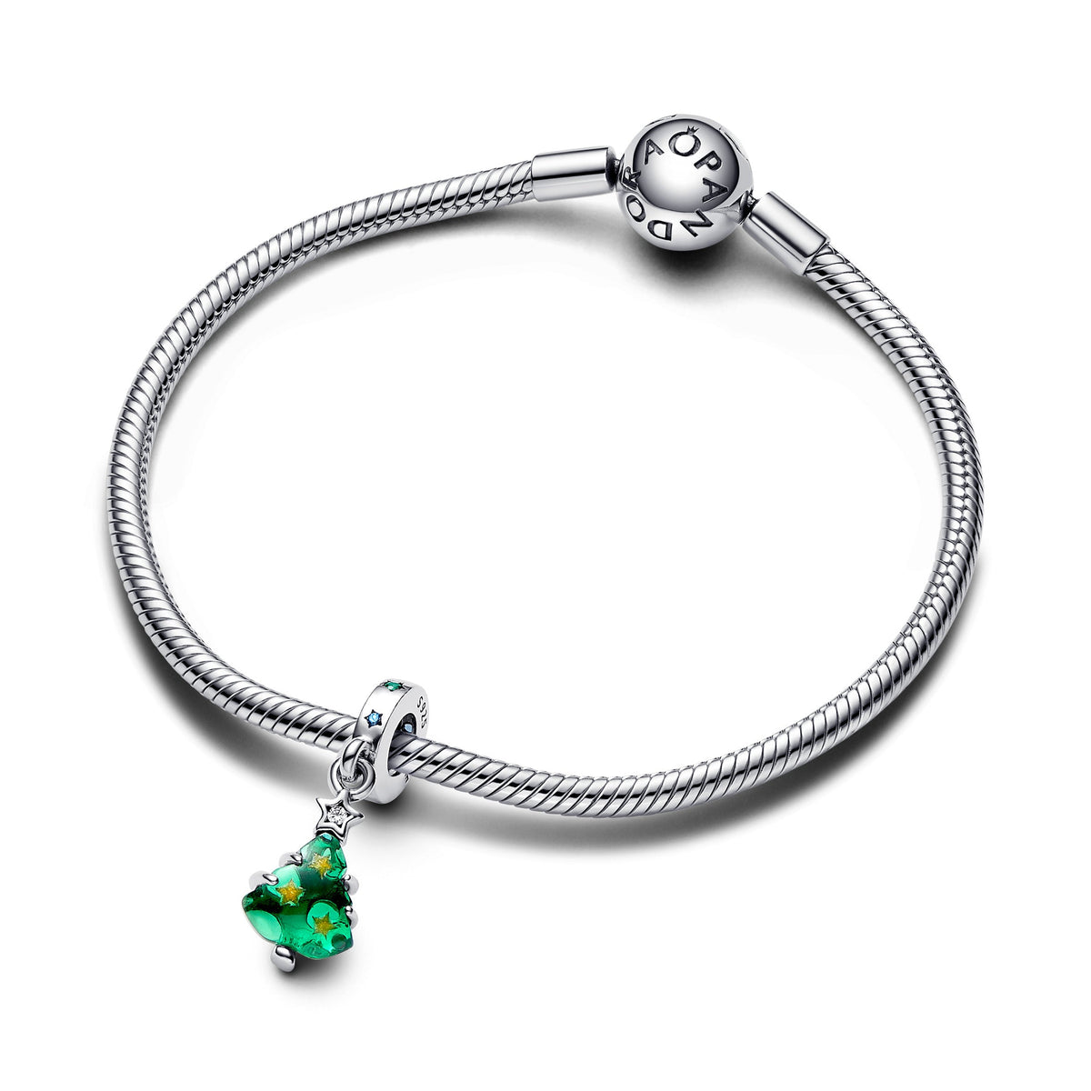 Dangle Charm – Sterling Silver – Sparkling Christmas Tree