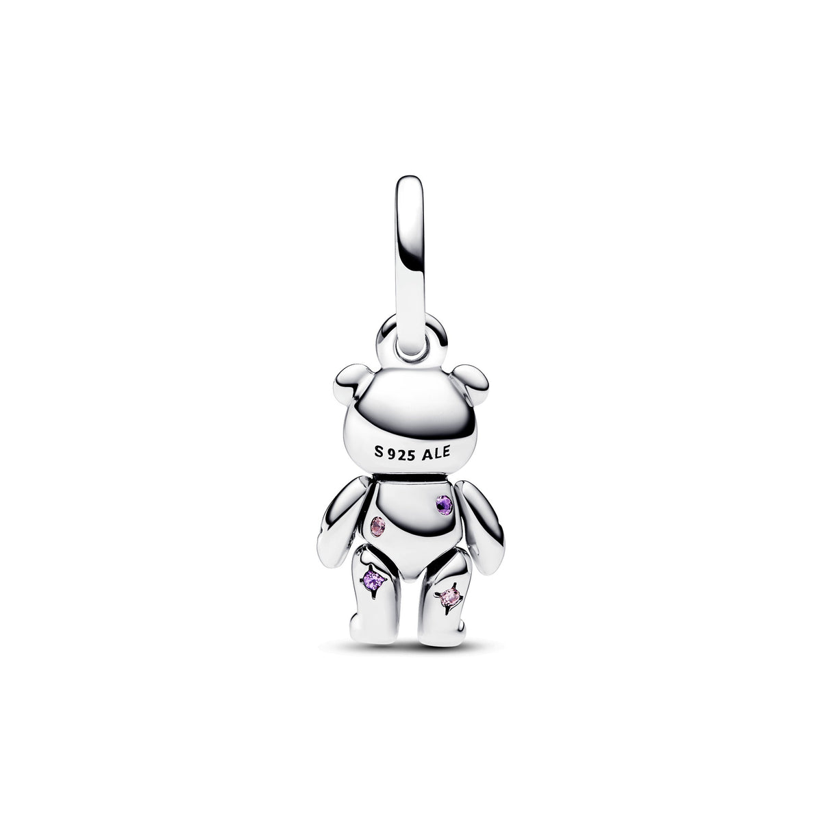 Dangle Charm – Sterling Silver – Movable Teddy Bear